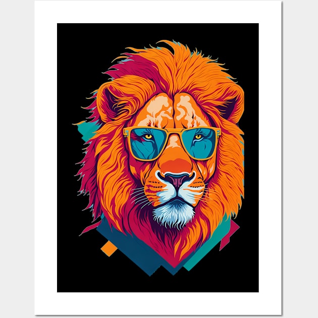 Cool Lion Art Wall Art by VisionDesigner